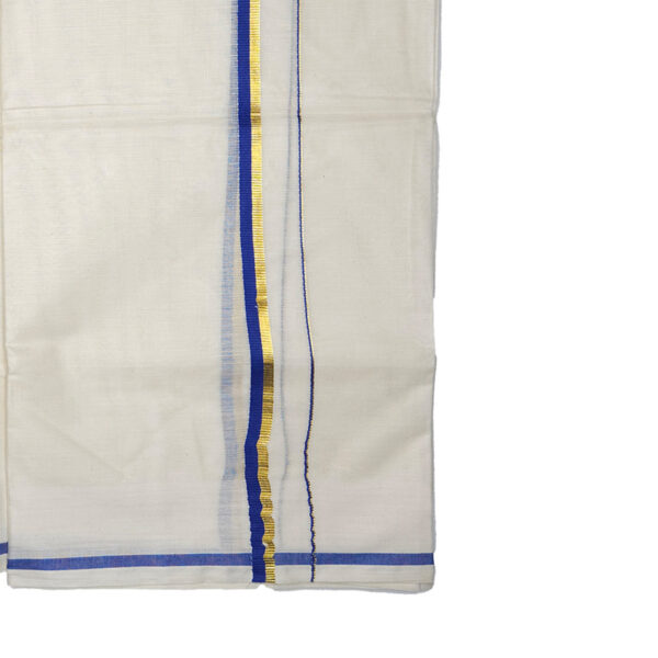 Kerala's Legendary Puliyilakkara-Kasavu Cotton Set Mundu | 2.5 M